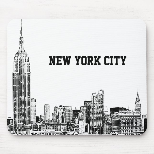 Mousepad NYC Skyline Etch 01 (Frente)