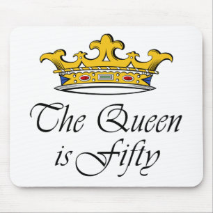 Mousepad o 50th aniversário a rainha é 50!