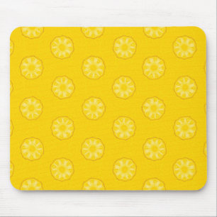 Mousepad O abacaxi amarelo corta o teste padrão