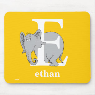 Mousepad O ABC do Dr. Seuss: Letra E - Branco Adicione se