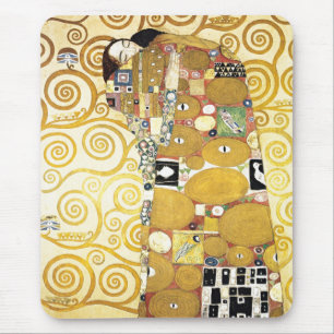 Mousepad O Abraço de Gustav Klimt Painting Trabalho de arte