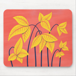 Mousepad O abstrato floresce a arte geométrica floral