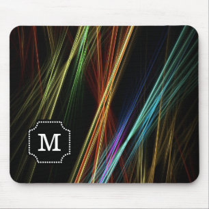 Mousepad O abstrato multicolorido Monogrammed alinha o