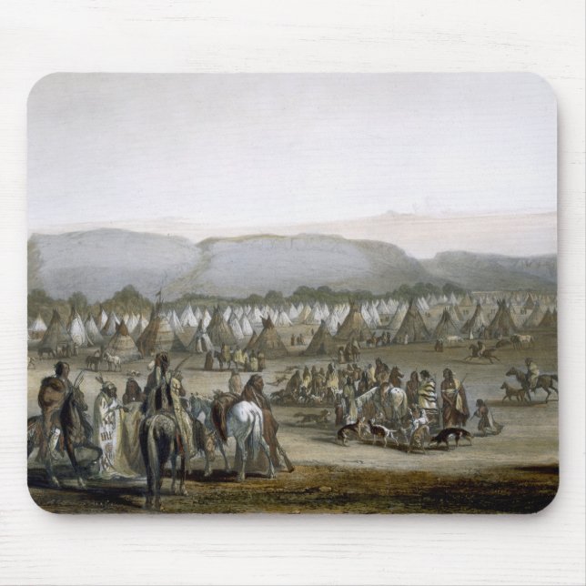 Mousepad O acampamento dos indianos de Piekann, chapeia 43 (Frente)