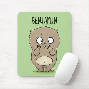 Mousepad O adorável e adorável desenho do hamster