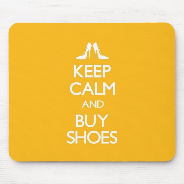 Mousepad O amarelo mantem-se calmo e compra-se calçados (Frente)
