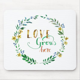 Mousepad O-amor-cresce-aqui