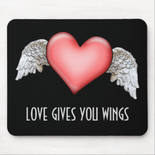 Mousepad O amor dá-lhe as asas