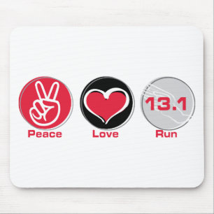 Mousepad O amor da paz funciona 13,1 milhas