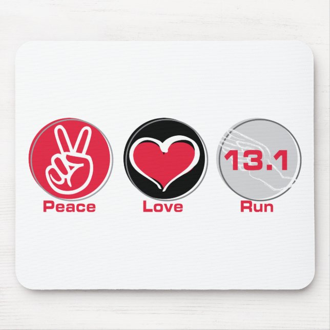 Mousepad O amor da paz funciona 13,1 milhas (Frente)