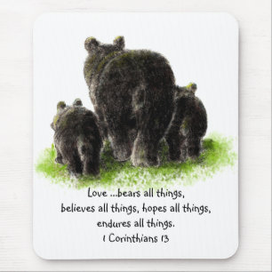Mousepad O amor do 13:4 dos Corinthians da escritura 1 é