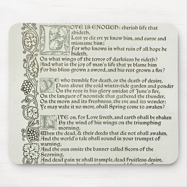 Mousepad O amor é bastante, 1897 (Frente)