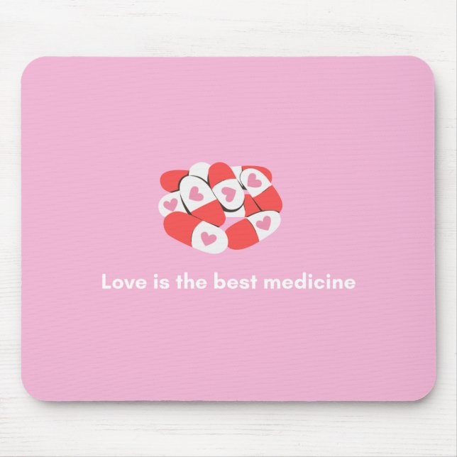 Mousepad "O amor é o melhor remédio" (Frente)