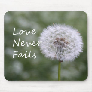Mousepad O Amor Nunca Falha Dandelion 1 Coríntios 13