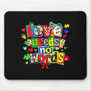 Mousepad O amor precisa de palavras enigma coquete laço aut