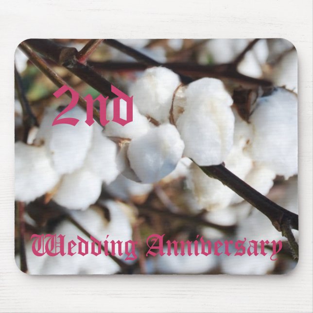 Mousepad ò aniversário de casamento - algodão (Frente)
