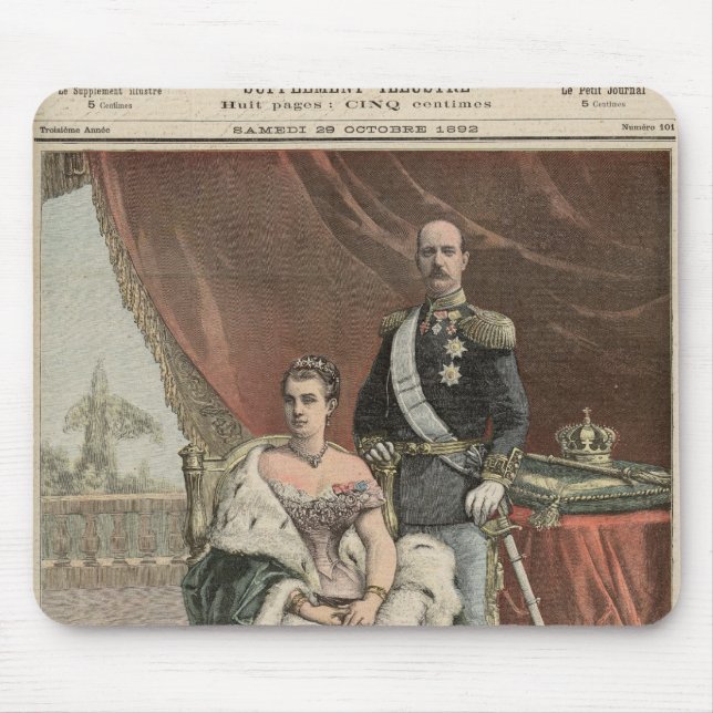 Mousepad O aniversário de casamento de prata do rei (Frente)