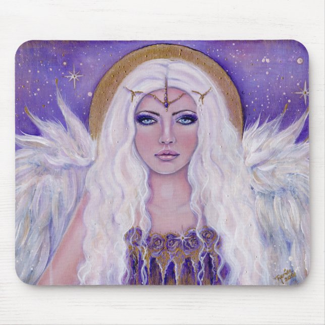 Mousepad O anjo de vigia por Renee Lavoie  (Frente)