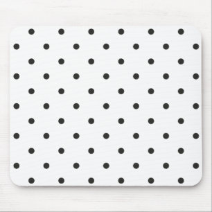Mousepad O anos 50 denomina bolinhas preto e branco