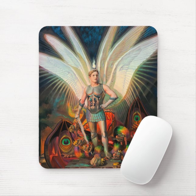 Mousepad O Arcanjo Michael Derrota o Dragão (Com mouse)