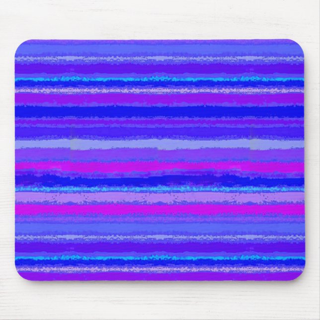 Mousepad O arco-íris áspero listra roxos, rosa e azul (Frente)