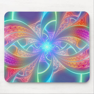 Mousepad O arco-íris psicadélico roda teste padrão do