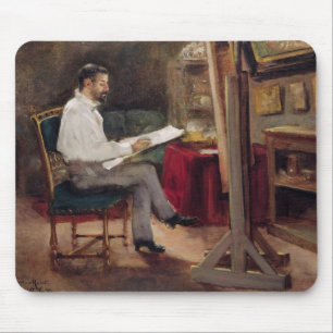 Mousepad O artista Morot em seu estúdio, c.1874