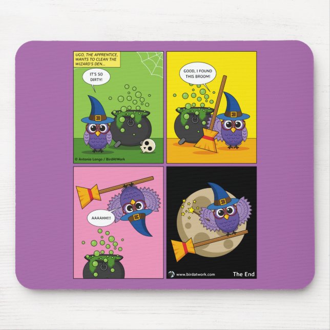Mousepad O Assistente de Aprendizado - Limpando cômico (Frente)