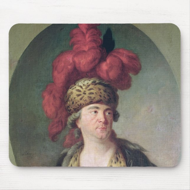 Mousepad O ator Lekain no papel de Genghis Khan (Frente)