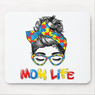 Mousepad O Autismo Autista Consciência Mãe-Vida Camisa Mulh