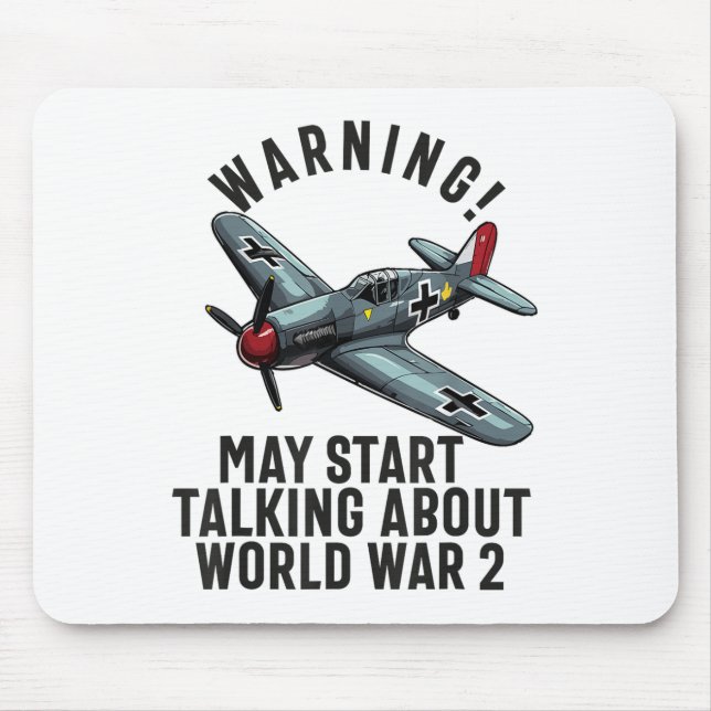 Mousepad O Aviso Pode Começar A Falar Sobre A Segunda Guerr (Frente)