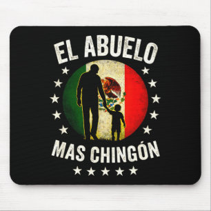 Mousepad O Avô Mais Chingón - Silhueta de Avô Mexicano