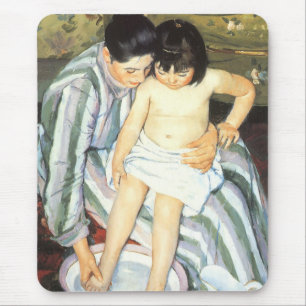 Mousepad O Banho de Criança por Mary Cassatt Impressionismo