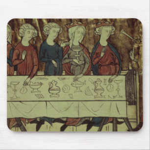 Mousepad O banquete do aniversário de Nubien, rei de