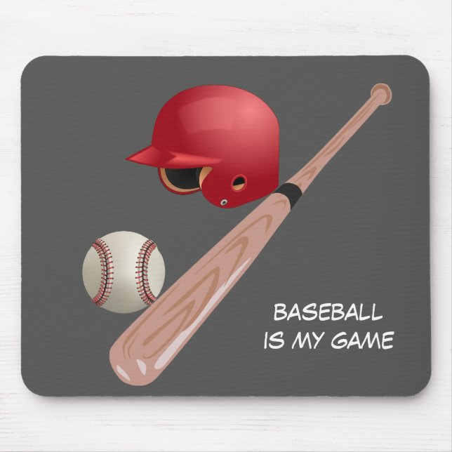 Mousepad O basebol é meu jogo (Frente)