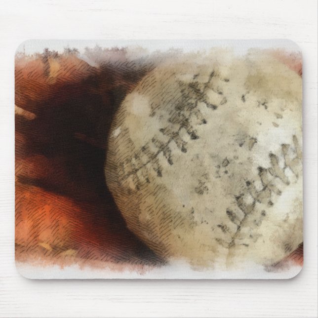 Mousepad O basebol ostenta - softball da fotografia - a (Frente)
