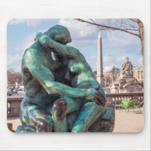 Mousepad O Beijo de Auguste Rodin nas Tuileries, Paris