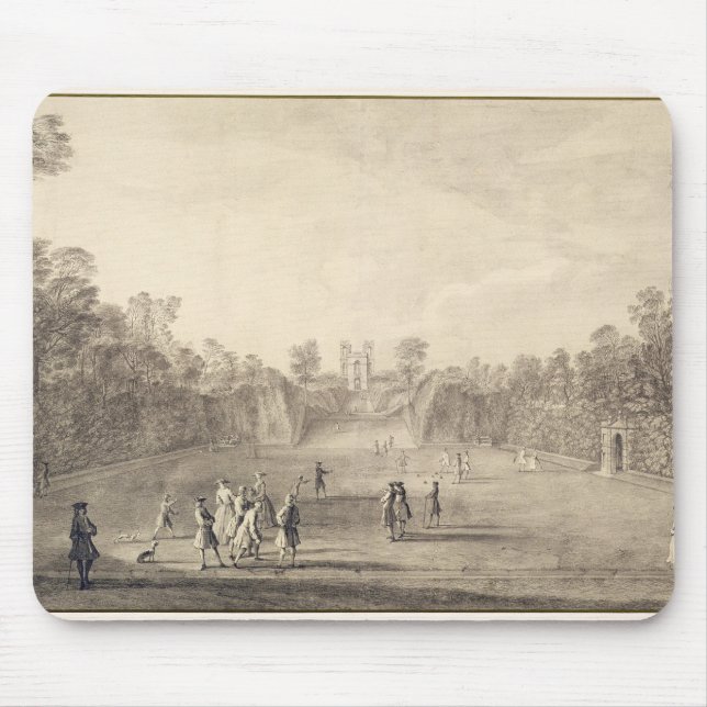 Mousepad O Bowling Green em Claremont, 1738 (gravura) (Frente)