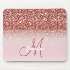 Mousepad O brilho Dourado cor-de-rosa feminino