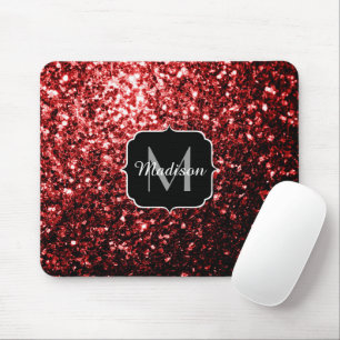 Mousepad O brilho vermelho do encanto bonito sparkles