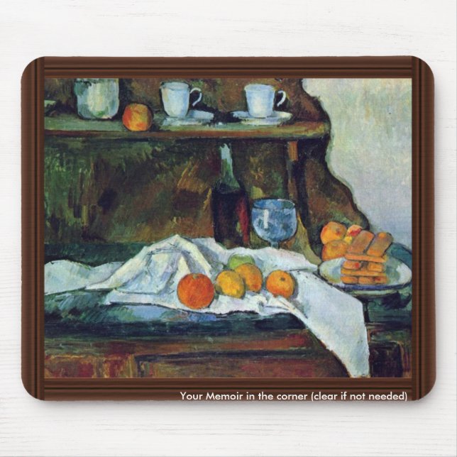 Mousepad O bufete por Paul Cézanne (a melhor qualidade) (Frente)