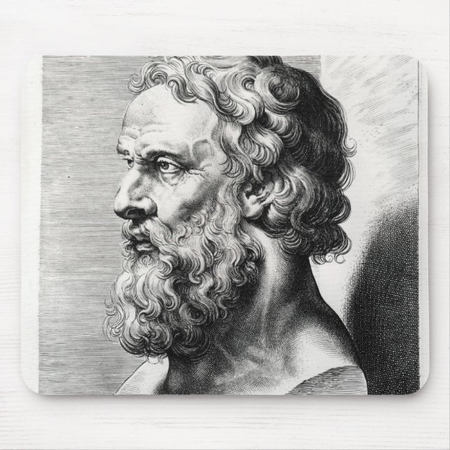Mousepad O busto de Plato gravou por Lucas Emil (Frente)