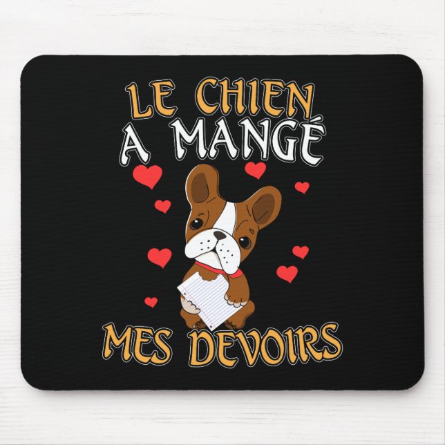 Mousepad O Cachorro Comeu Meu Dever de Casa - Citação de Ap (Frente)