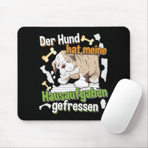 Mousepad O cachorro comeu meu dever de casa - Citação de ap