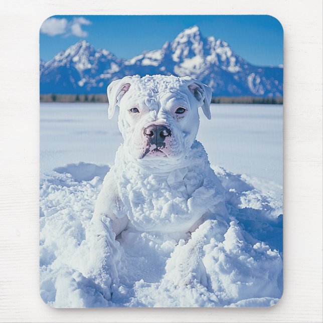 Mousepad O Cachorro Pitbull de Natal (Frente)