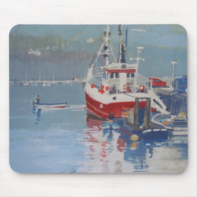 Mousepad O cais Salcombe do pescador (Frente)