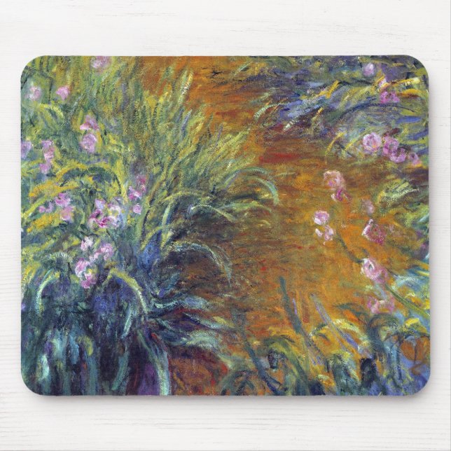 Mousepad O Caminho através das Íris por Claude Monet (Frente)