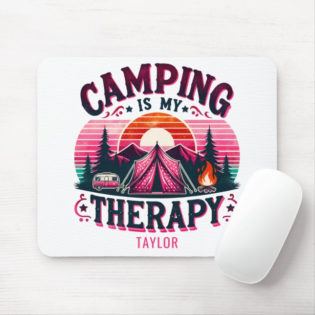 Mousepad O Camping É Minha Terapia (Com mouse)