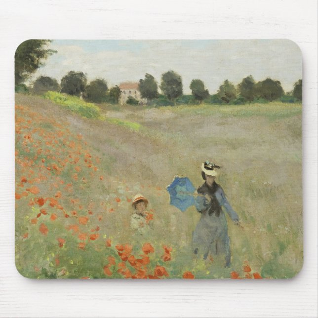 Mousepad O Campo de Papoulas perto de Argenteuil de Claude  (Frente)