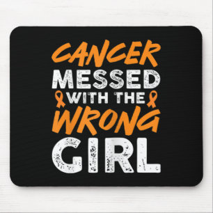 Mousepad O Câncer Mexeu Com a Garota Errada Lutadora Contra